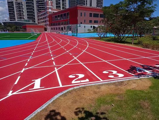 Pista de alta fricción IAAF para hormigón de cemento o hormigón bituminoso con drenaje y resistente a los UV
