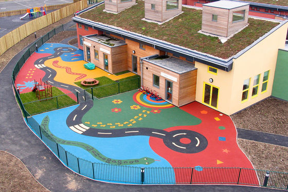 Pista de carreras de caucho EPDM personalizada Color de superficie personalizado UV y resistente a la intemperie