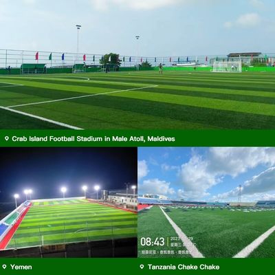 Césped artificial de calidad FIFA Antideslizante Resistente al desgaste Baja fricción Césped artificial impermeable Venta caliente Césped sintético Proveedor OEM Por fábrica