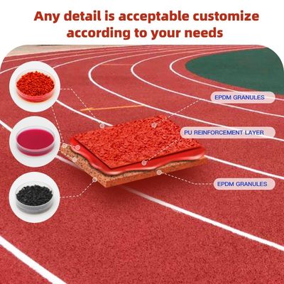 Pista de atletismo híbrida de alto rendimiento para uso profesional