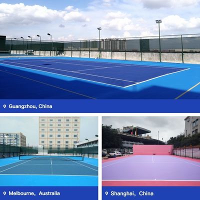 Sistema de cojines acrílicos de múltiples capas para canchas de bádminton absorbente de choques de bajo mantenimiento