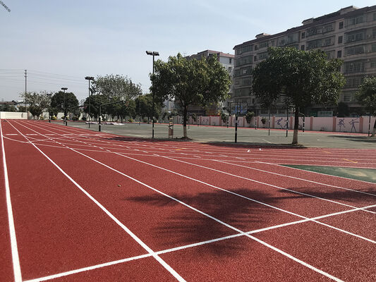 Pista de atletismo profesional de caucho EPDM resistente a los rayos UV de 13-25 mm de espesor con sistema elástico multiporoso