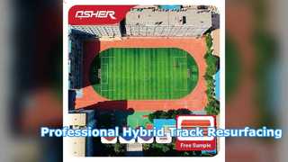 Pista de atletismo híbrida de PU para estadio, repavimentación profesional