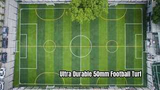 Césped artificial de fútbol duradero de 50 mm para campos de fútbol